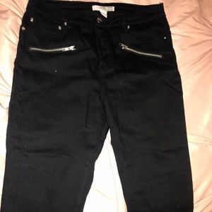 Black high rise pants